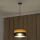 Lampa wisząca na lince ALBA 1xE27/15W/230V, średnica 25 cm, czarna/brązowa