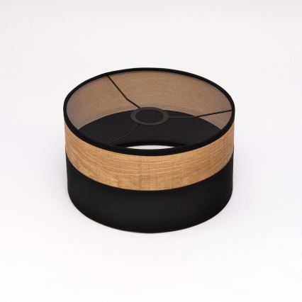 Lampa wisząca na lince ALBA 1xE27/15W/230V, średnica 25 cm, czarna/brązowa