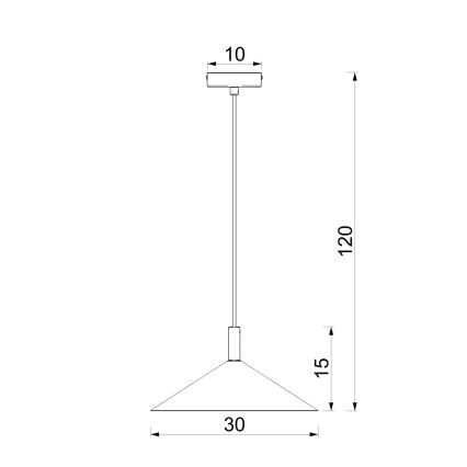 Lampa wisząca na lince ANEGA 1xGX53/15W/230V śr. 30 cm kremowa