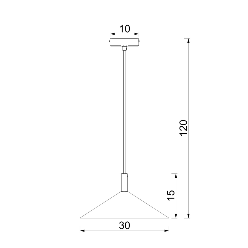 Lampa wisząca na lince ANEGA 1xGX53/15W/230V śr. 30 cm kremowa