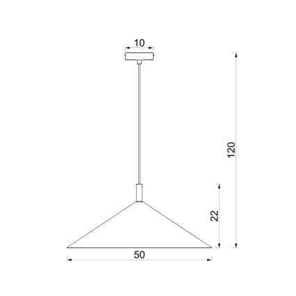 Lampa wisząca na lince ANEGA 1xGX53/15W/230V Ø 50 cm beżowa