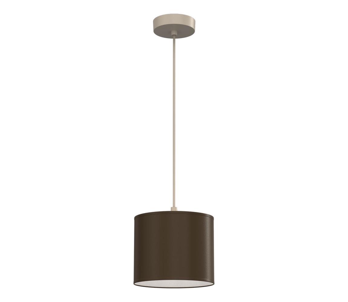 Lampa wisząca na lince ARDEN 1xE27/15W/230V śr. 18 cm beżowy/brązowy