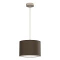 Lampa wisząca na lince ARDEN 1xE27/15W/230V śr. 25 cm beżowa/brązowa