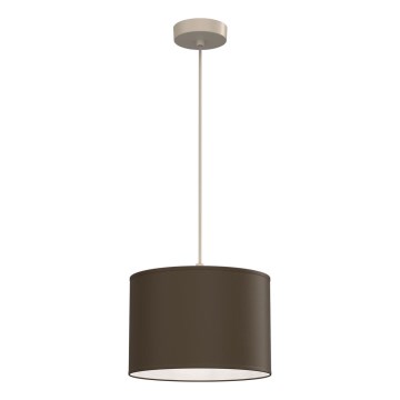 Lampa wisząca na lince ARDEN 1xE27/15W/230V śr. 25 cm beżowa/brązowa