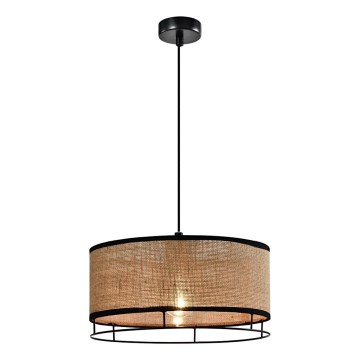 Lampa wisząca na lince ARDI 1xE27/40W/230V brązowa/czarna