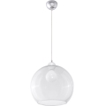 Lampa wisząca na lince BALL 1xE27/15W/230V śr. 30 cm przezroczysta