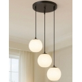 Lampa wisząca na lince BALLISTIC 3xE27/40W/230V czarna