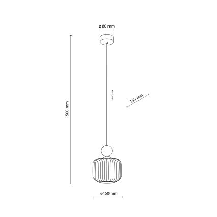 Lampa wisząca na lince BALLO 1xE14/10W/230V beżowa