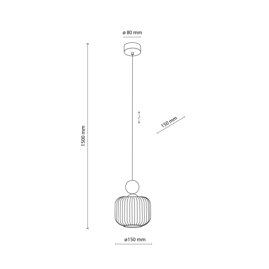 Lampa wisząca na lince BALLO 1xE14/10W/230V beżowa