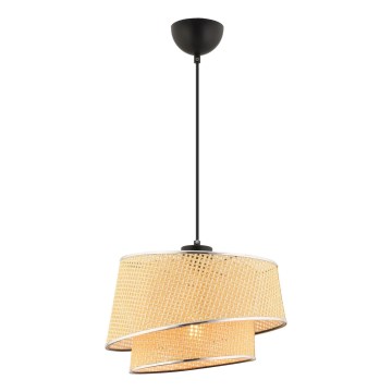 Lampa wisząca na lince BARETTE 1xE27/60W/230V beżowa/błyszczący chrom