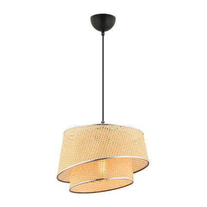 Lampa wisząca na lince BARETTE 1xE27/60W/230V beżowa/błyszczący chrom