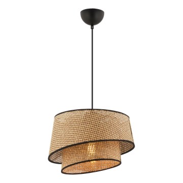 Lampa wisząca na lince BARETTE 1xE27/60W/230V brązowa/czarna