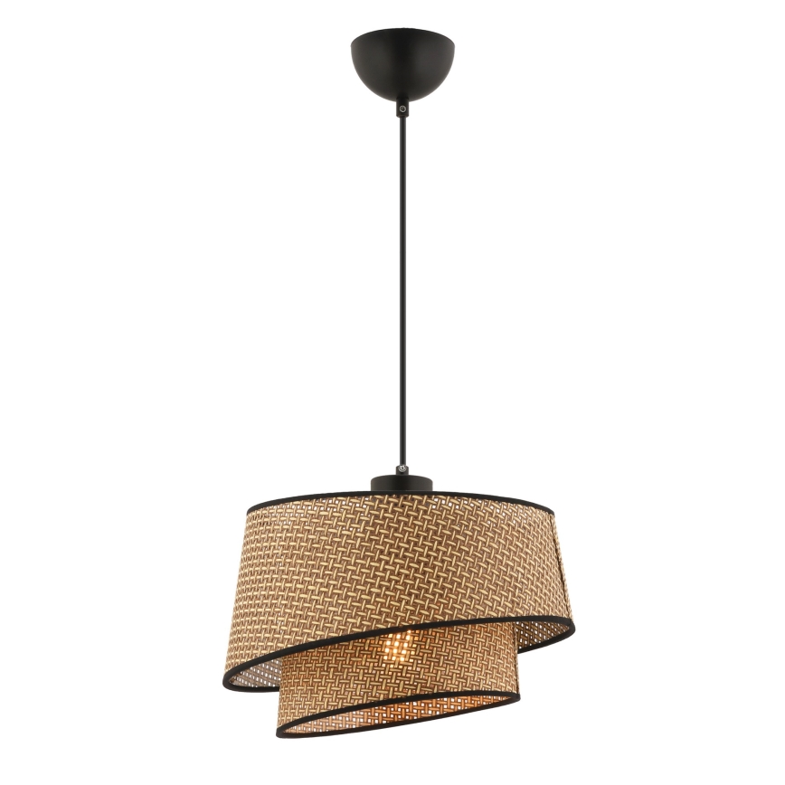 Lampa wisząca na lince BARETTE 1xE27/60W/230V brązowa/czarna