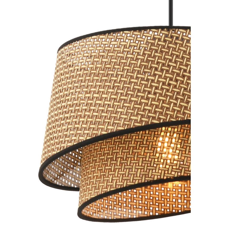 Lampa wisząca na lince BARETTE 1xE27/60W/230V brązowa/czarna
