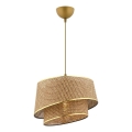 Lampa wisząca na lince BARETTE 1xE27/60W/230V brązowo-złota