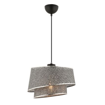 Lampa wisząca na lince BARETTE 1xE27/60W/230V szara/błyszczący chrom
