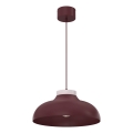 Lampa wisząca na lince BASCA 1xE27/15W/230V bordowy/kremowy