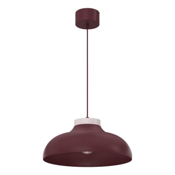 Lampa wisząca na lince BASCA 1xE27/15W/230V bordowy/kremowy