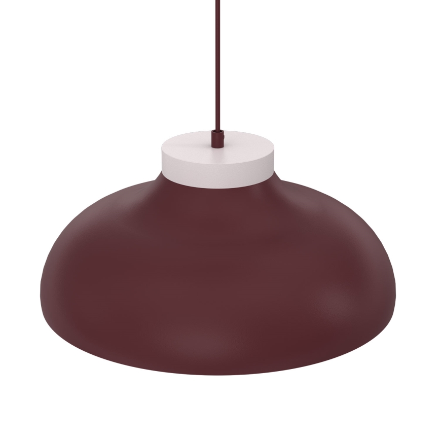 Lampa wisząca na lince BASCA 1xE27/15W/230V bordowy/kremowy