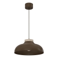 Lampa wisząca na lince BASCA 1xE27/15W/230V brązowa/beżowa