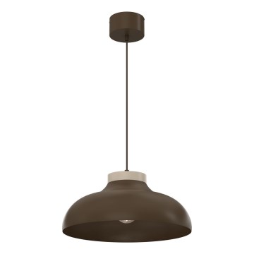 Lampa wisząca na lince BASCA 1xE27/15W/230V brązowa/beżowa