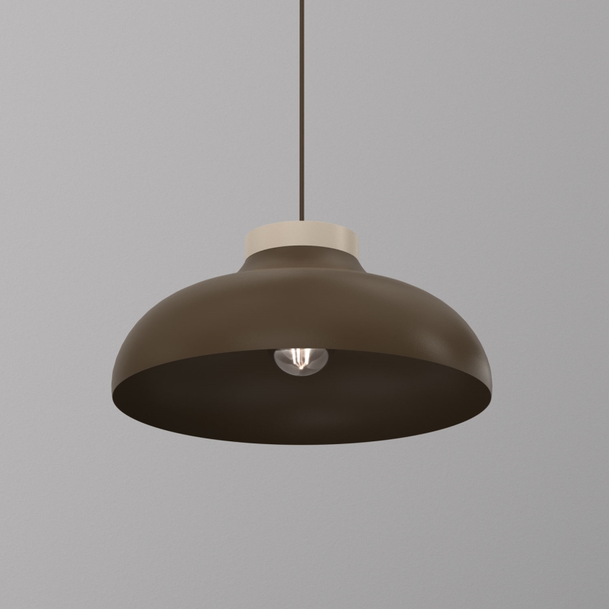 Lampa wisząca na lince BASCA 1xE27/15W/230V brązowa/beżowa