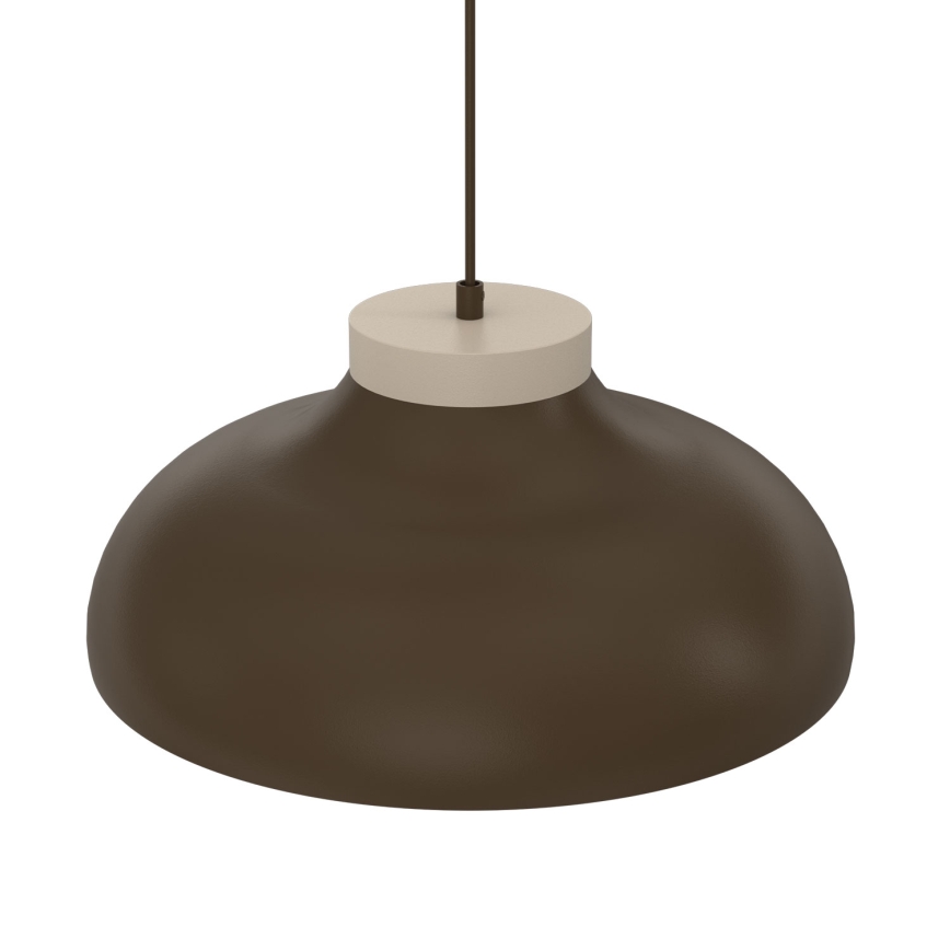Lampa wisząca na lince BASCA 1xE27/15W/230V brązowa/beżowa