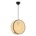 Lampa wisząca na lince BIG DRUM 1xE27/60W/230V beżowy/czarny