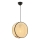 Lampa wisząca na lince BIG DRUM 1xE27/60W/230V beżowy/czarny