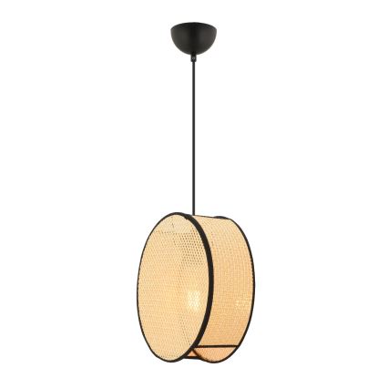 Lampa wisząca na lince BIG DRUM 1xE27/60W/230V beżowy/czarny