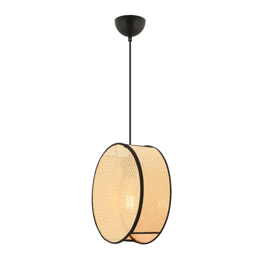 Lampa wisząca na lince BIG DRUM 1xE27/60W/230V beżowy/czarny
