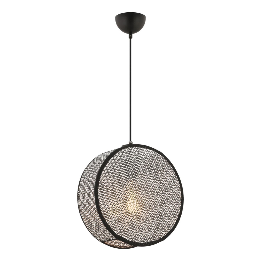 Lampa wisząca na lince BIG DRUM 1xE27/60W/230V szara/czarna