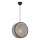 Lampa wisząca na lince BIG DRUM 1xE27/60W/230V szara/czarna