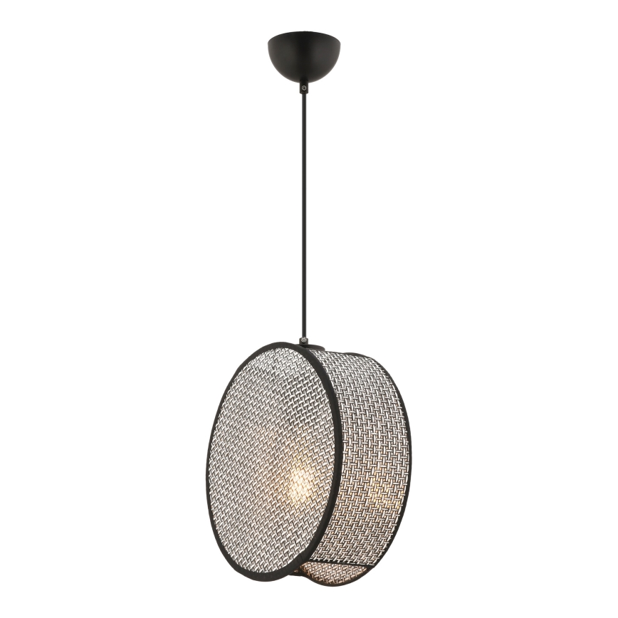 Lampa wisząca na lince BIG DRUM 1xE27/60W/230V szara/czarna