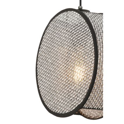Lampa wisząca na lince BIG DRUM 1xE27/60W/230V szara/czarna