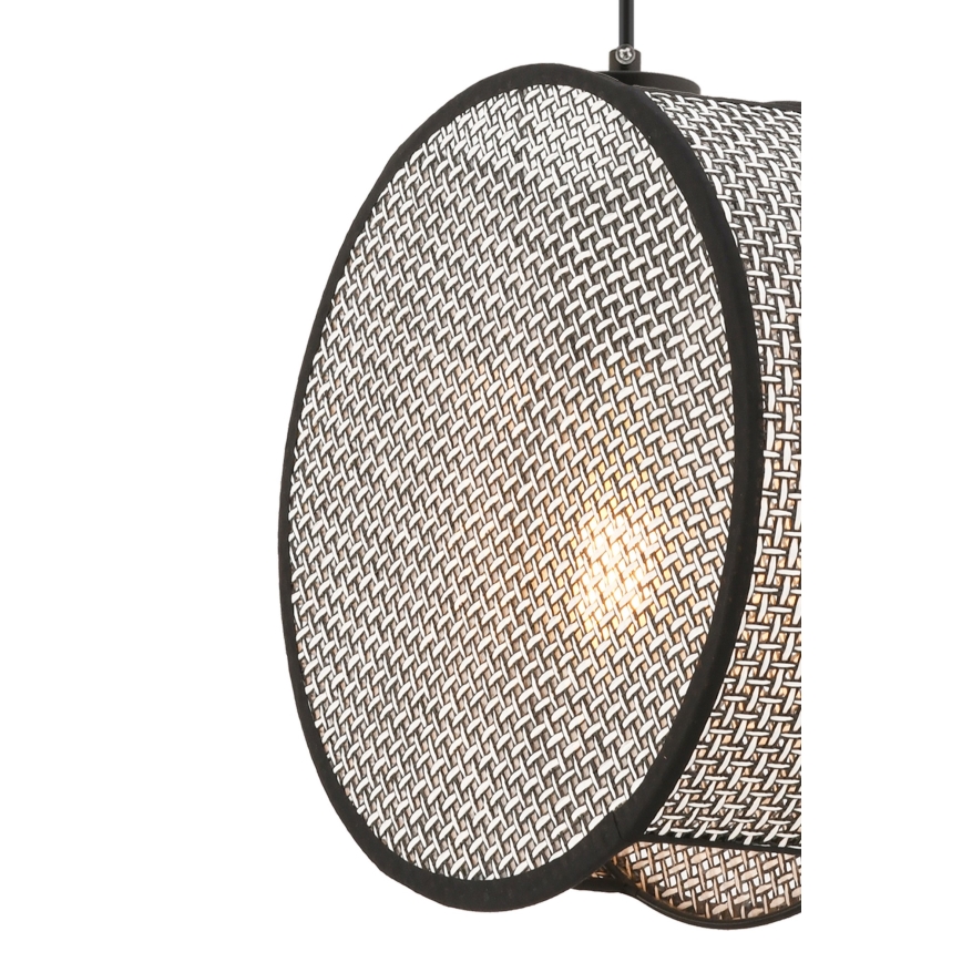 Lampa wisząca na lince BIG DRUM 1xE27/60W/230V szara/czarna