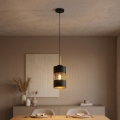 Lampa wisząca na lince BOGART 1xE27/15W/230V czarna/złota