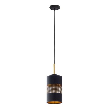 Lampa wisząca na lince BOGART 1xE27/15W/230V czarna/złota