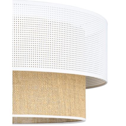 Lampa wisząca na lince BORHO 1xE27/60W/230V biała/juta