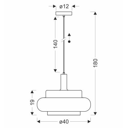 Lampa wisząca na lince BRIZI 1xE27/40W/230V beżowa/przydymiona