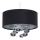 Lampa wisząca na lince BUBBLE 1xE27/60W/230V śr. 40 cm czarna