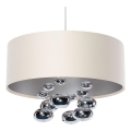 Lampa wisząca na lince BUBBLE 1xE27/60W/230V śr. 50 cm beżowa