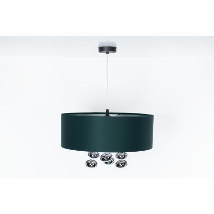 Lampa wisząca na lince BUBBLE 1xE27/60W/230V Ø 50 cm zielona