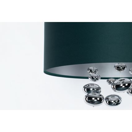 Lampa wisząca na lince BUBBLE 1xE27/60W/230V Ø 50 cm zielona