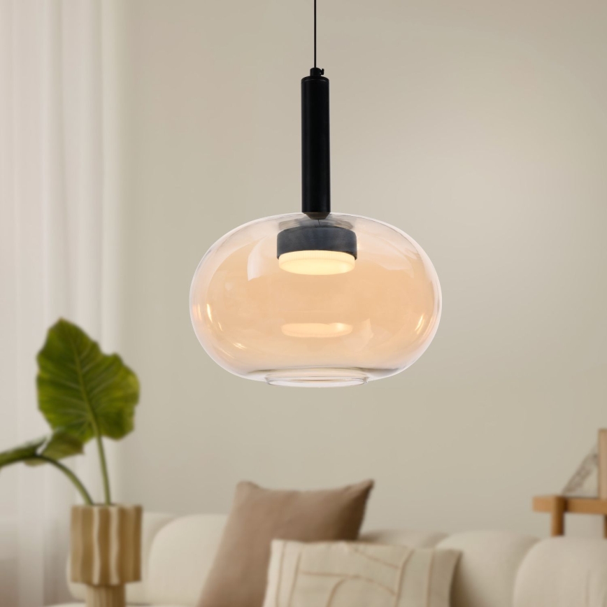Lampa wisząca na lince BUENO 1xGX53/9W/230V śr. 25 cm dymno-beżowa