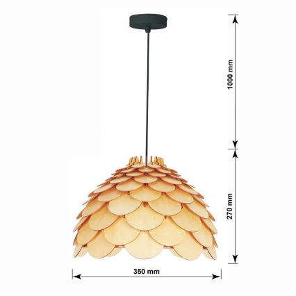 Lampa wisząca na lince BURGO 1xE27/60W/230V śr. 35 cm
