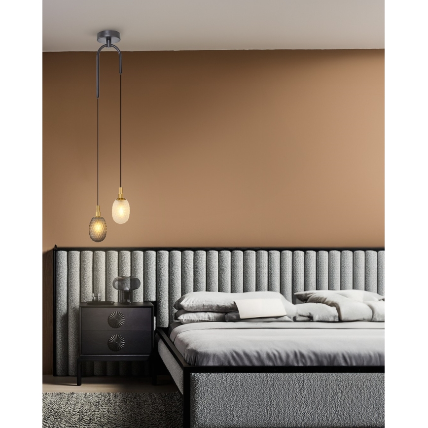 Lampa wisząca na lince CACTUS 2xG9/5W/230V szary/biały