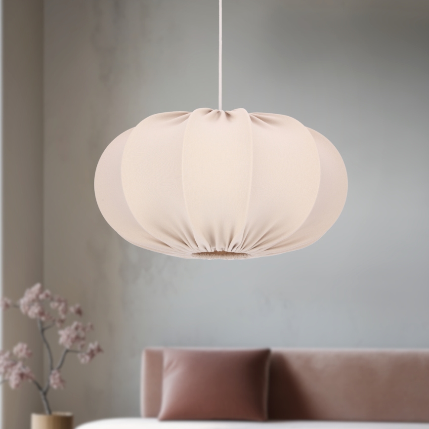 Lampa wisząca na lince CAFEE 1xE27/40W/230V śr. 52 cm beżowa
