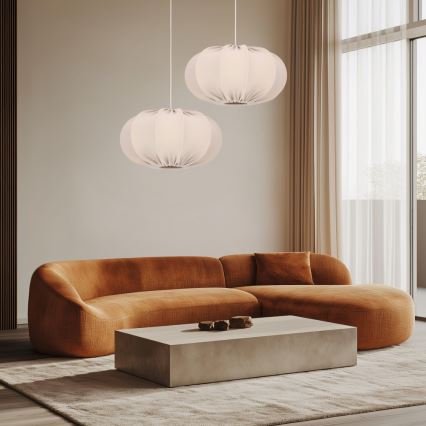 Lampa wisząca na lince CAFEE 1xE27/40W/230V śr. 52 cm beżowa