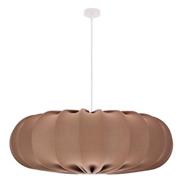 Lampa wisząca na lince CAFEE 1xE27/40W/230V śr. 66 cm brązowa